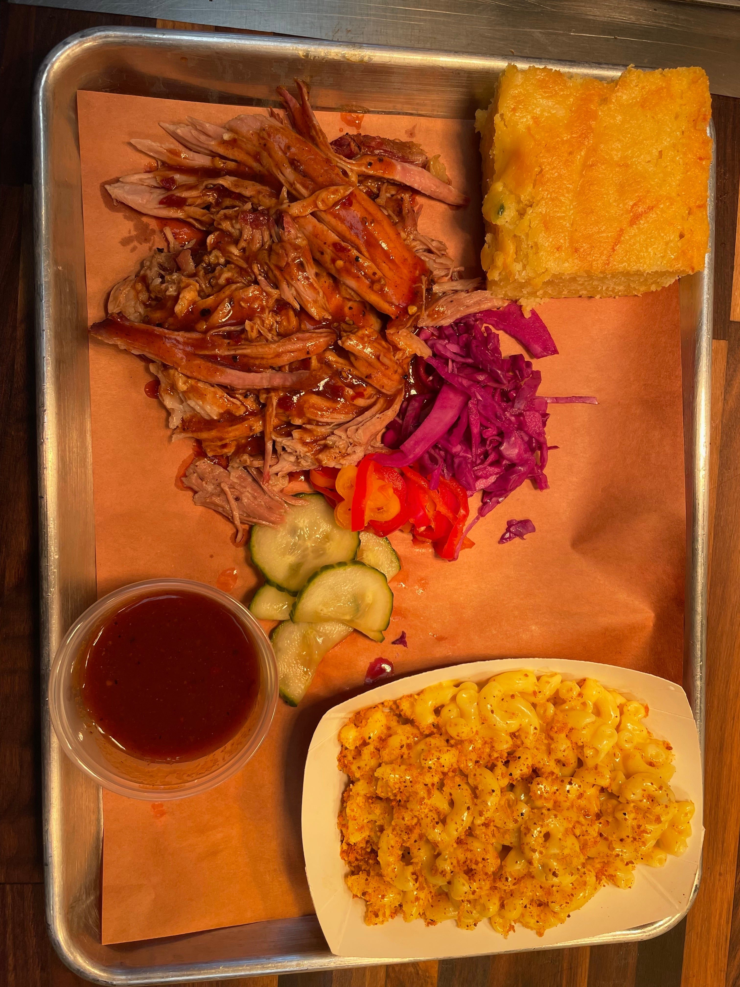 Pulled Pork Platter.
